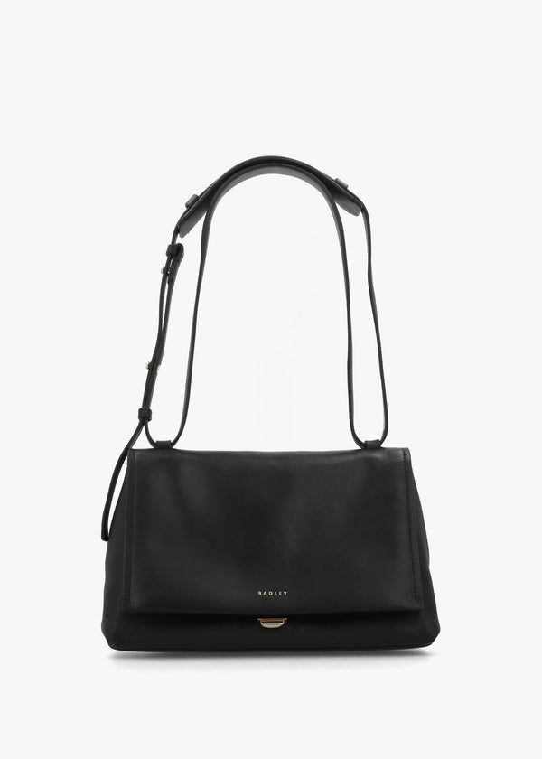 Medium Mercer Street Black Leather Shoulder Bag