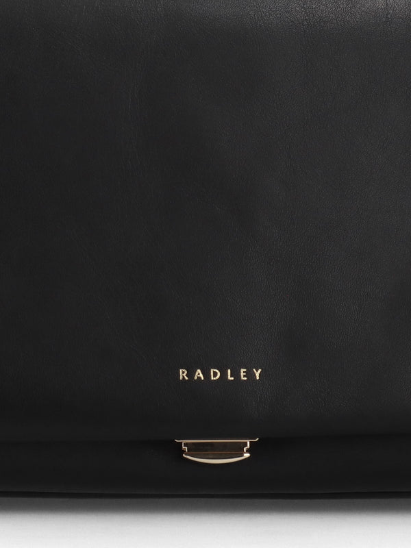 Medium Mercer Street Black Leather Shoulder Bag