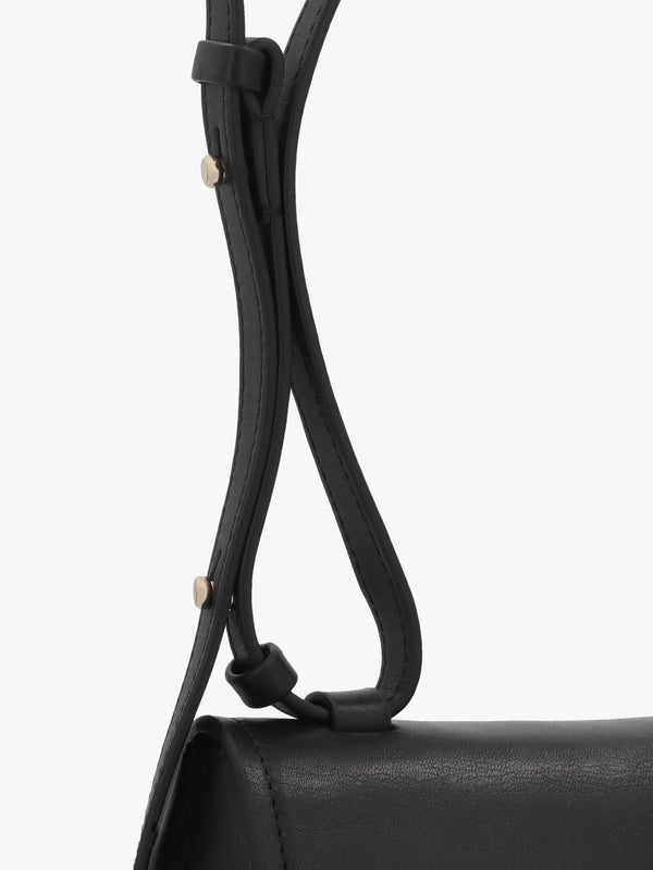Medium Mercer Street Black Leather Shoulder Bag