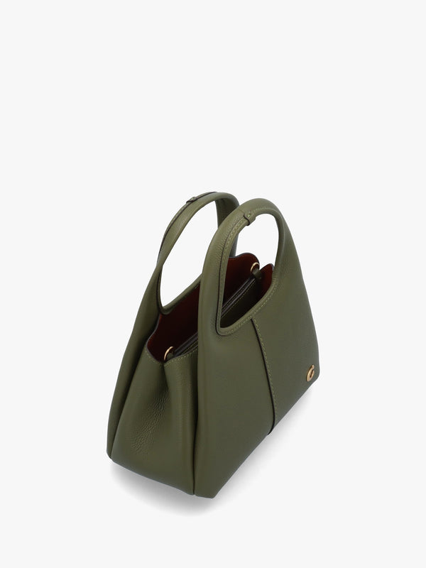 Lana 23 Olive Leather Shoulder Bag