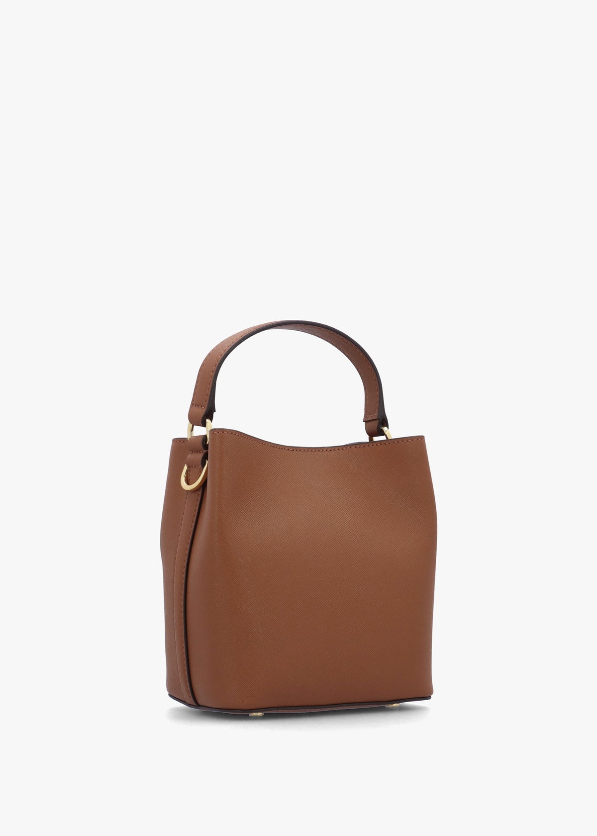 Small Crosshatch Reese Lauren Tan Leather Bucket Bag