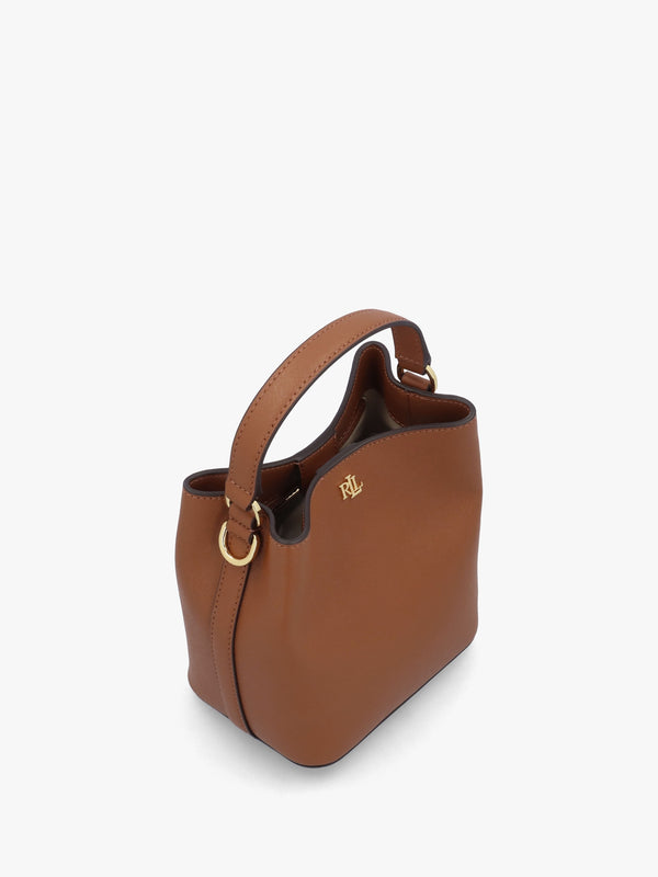 Small Crosshatch Reese Lauren Tan Leather Bucket Bag
