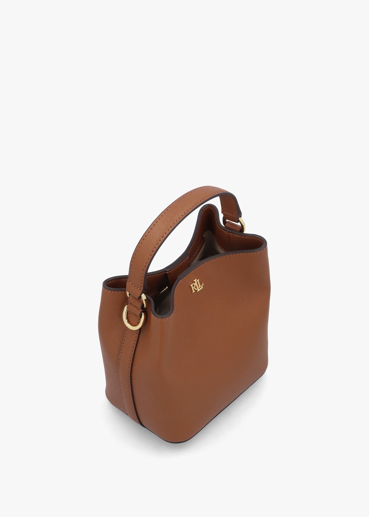 Small Crosshatch Reese Lauren Tan Leather Bucket Bag