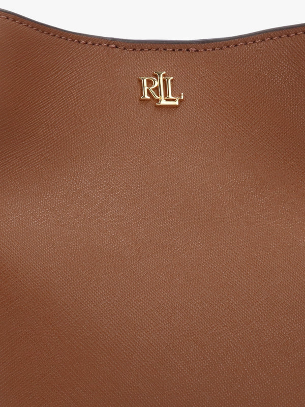 Small Crosshatch Reese Lauren Tan Leather Bucket Bag