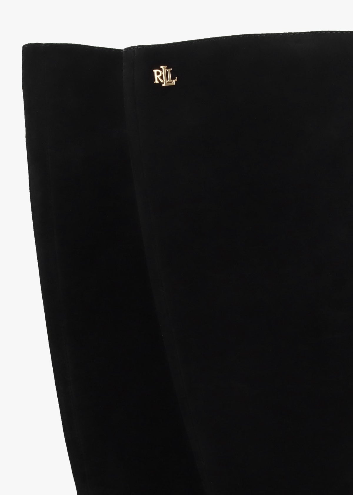 McKay Tall Black Suede Kitten Heeled Knee Boots