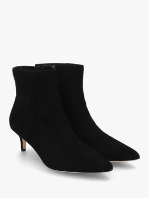 McKay Black Suede Heeled Ankle Boots