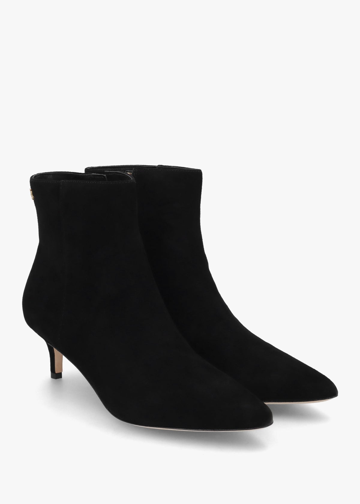 McKay Black Suede Heeled Ankle Boots
