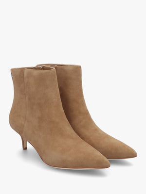 McKay Camel Suede Heeled Ankle Boots