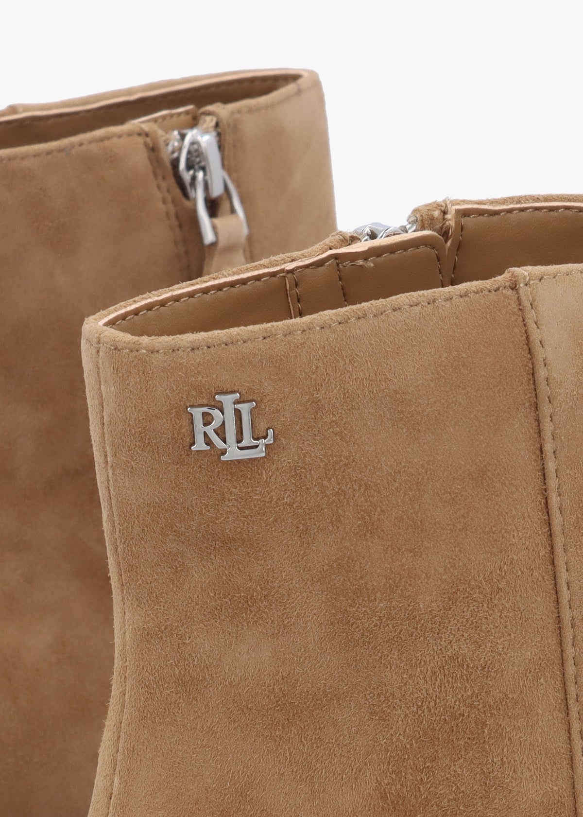 McKay Camel Suede Heeled Ankle Boots