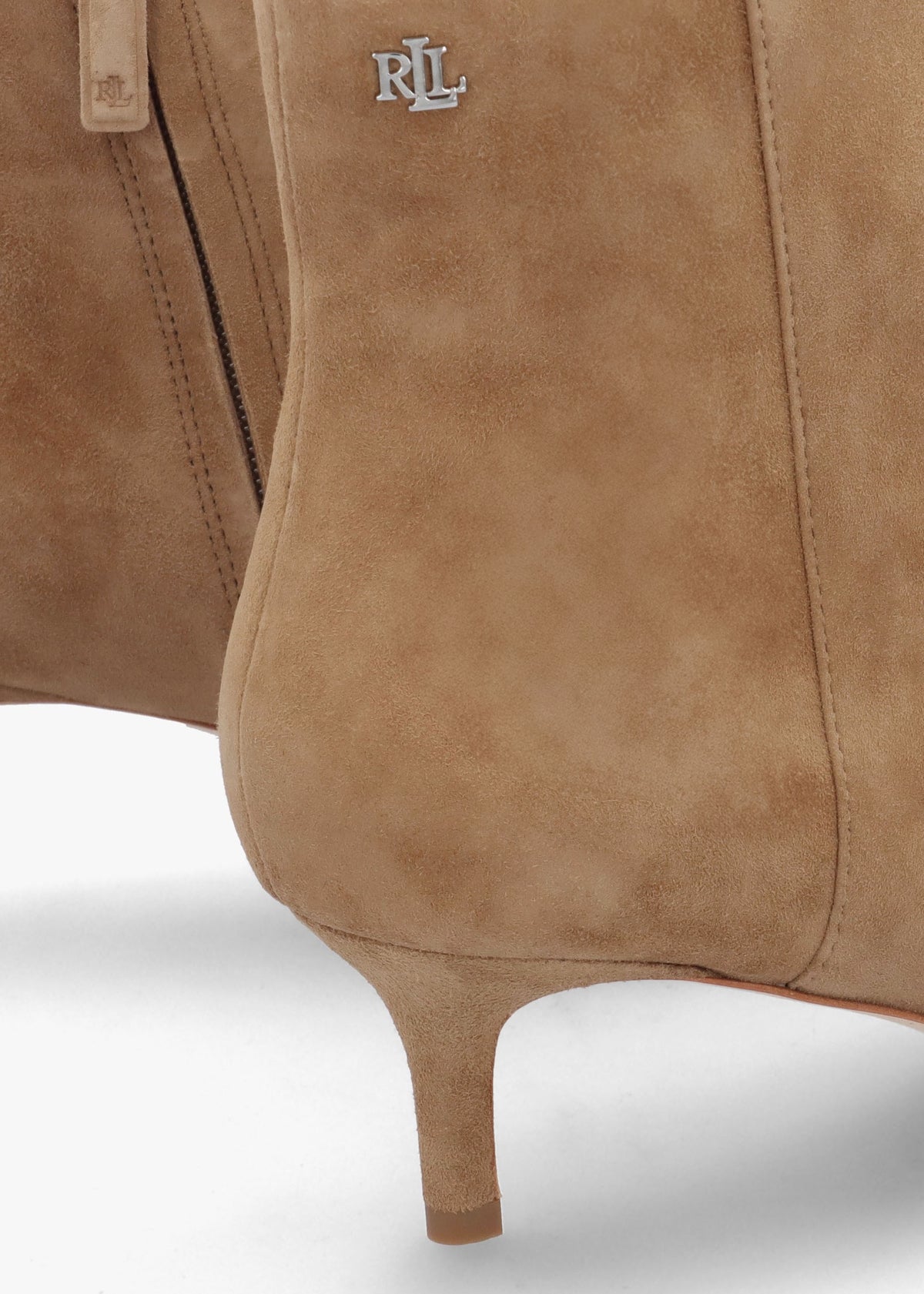 McKay Camel Suede Heeled Ankle Boots