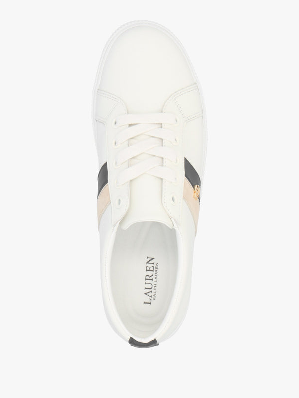 Janson II White Leather Low Top Trainers