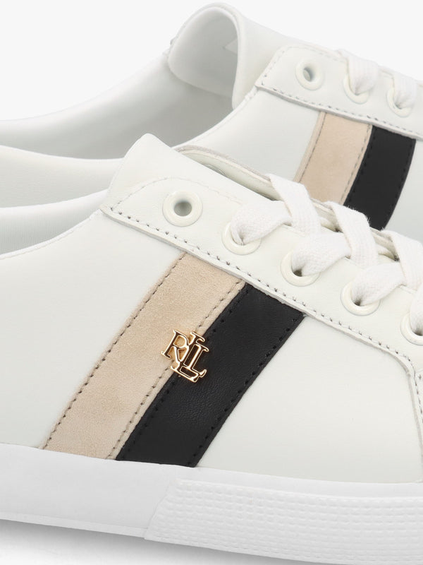 Janson II White Leather Low Top Trainers