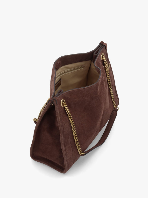 Large Bradley Brown Suede Shopper Tote Bag