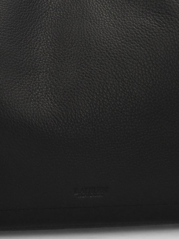 Large Bradley Black Leather Shopper Tote Bag