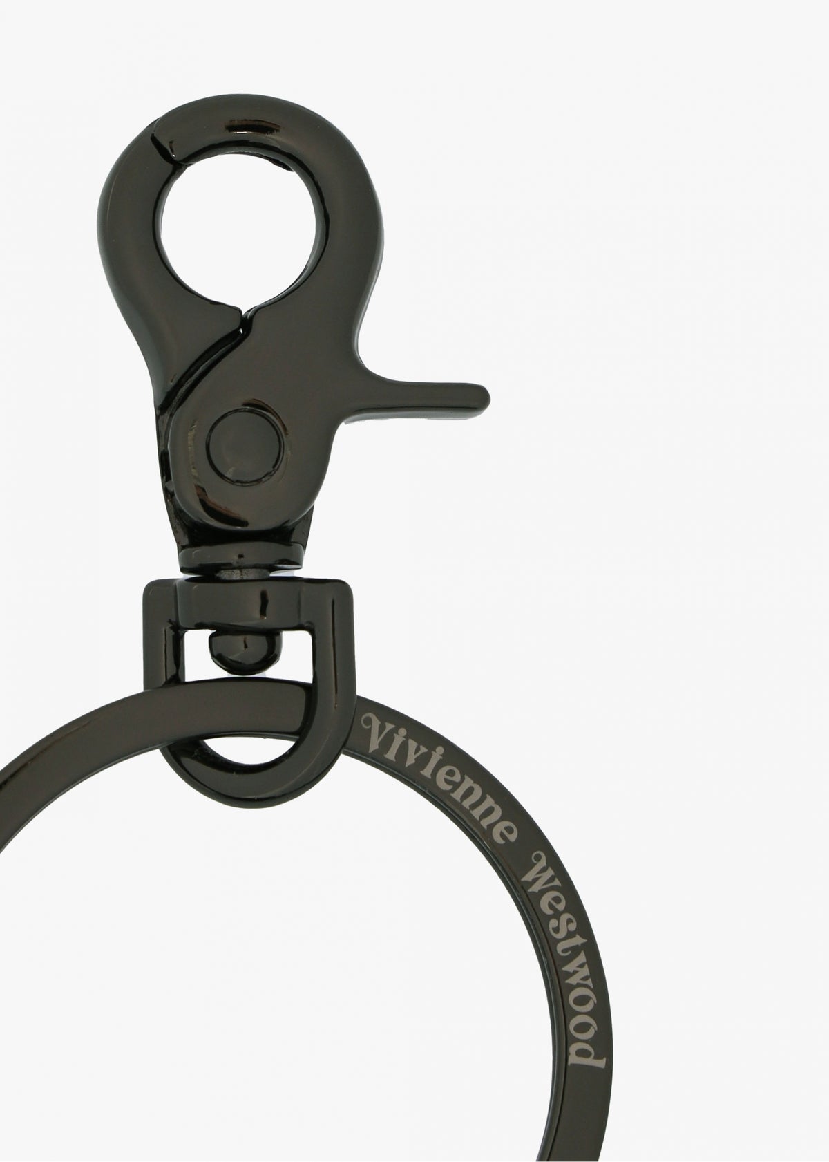 Hammered Gunmetal & Black Orb Keyring