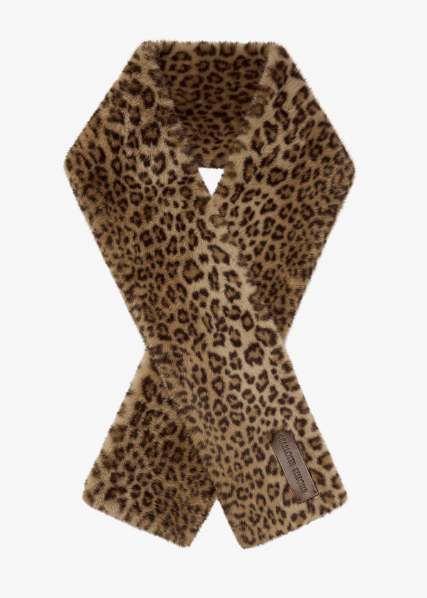 Bear Leopard Faux Fur Stole