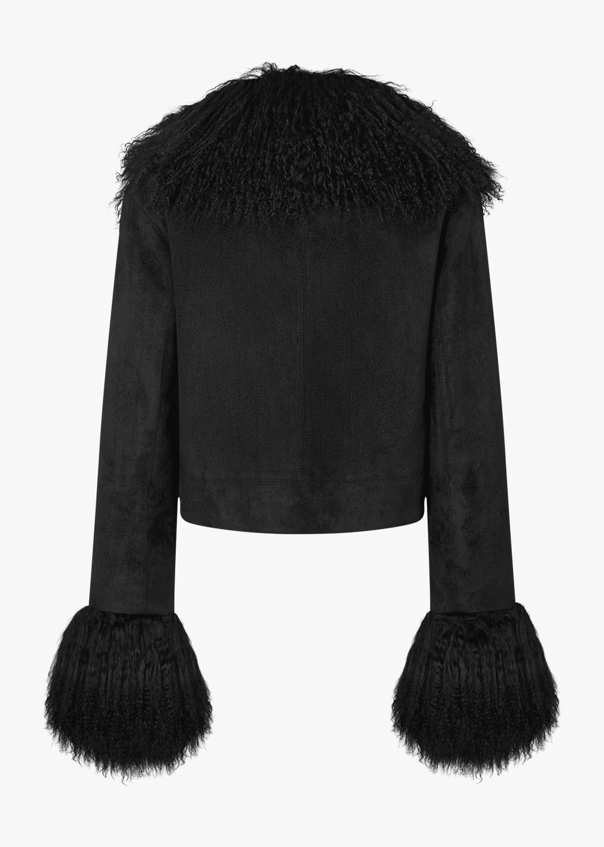 Penny Black Mongolian Trim Cropped Jacket