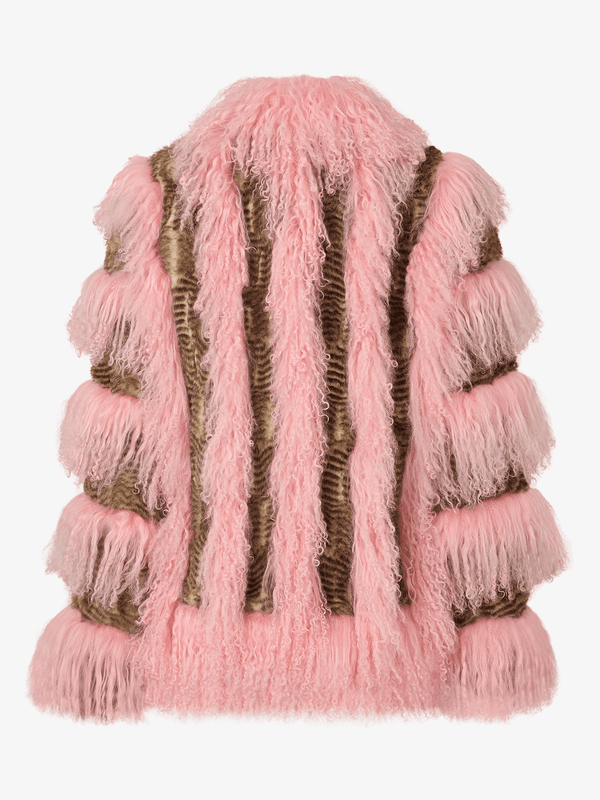 Floyd Multicoloured Faux Fur Mongolian Trim Jacket