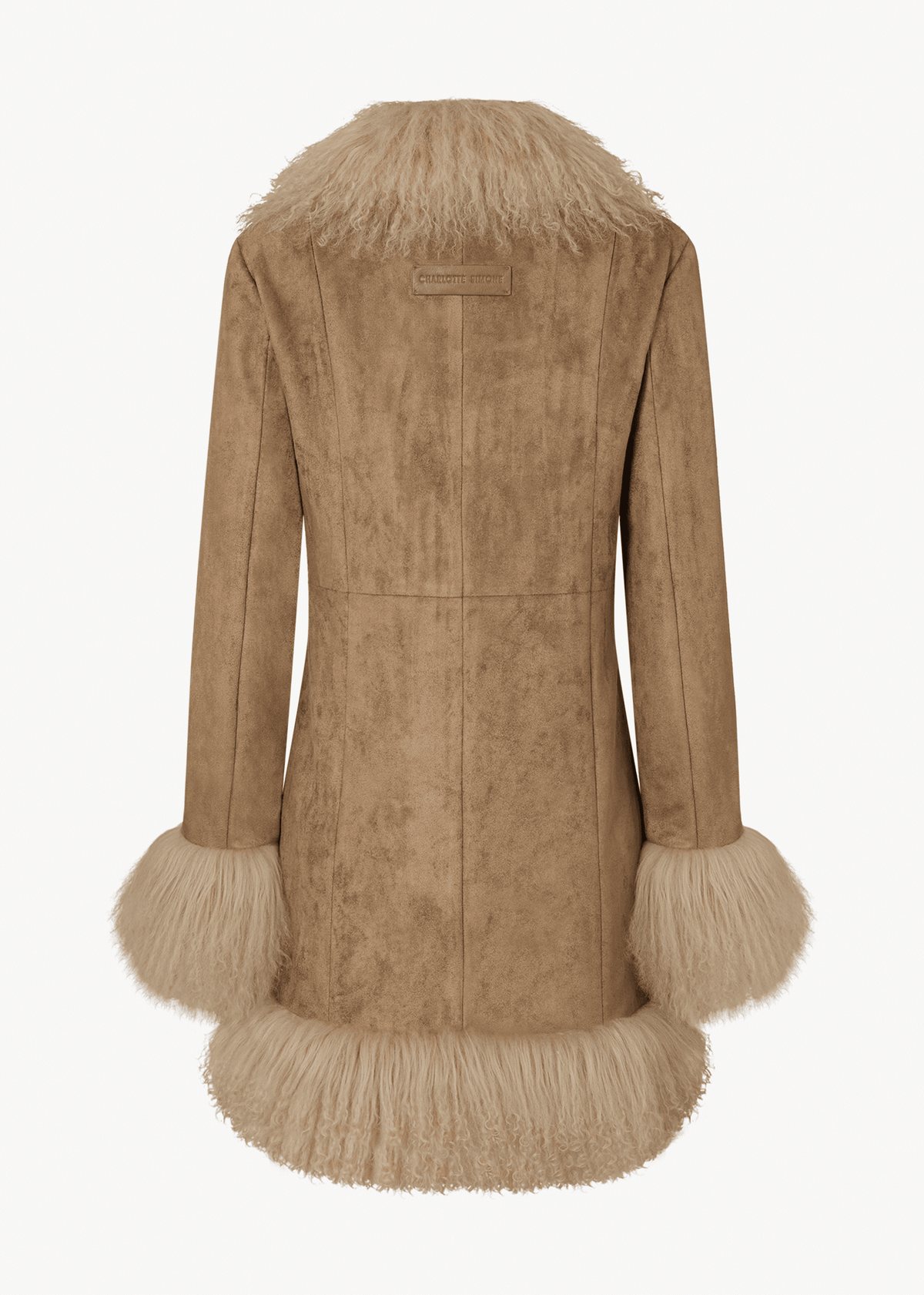 Lulu 70's Beige Mongolian Trim Afghan Coat