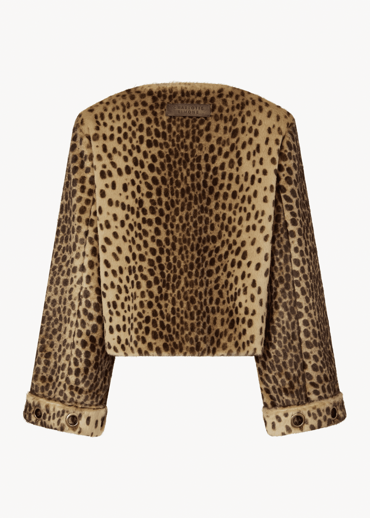 Shirley Leopard Faux Fur Wide Sleeve Jacket
