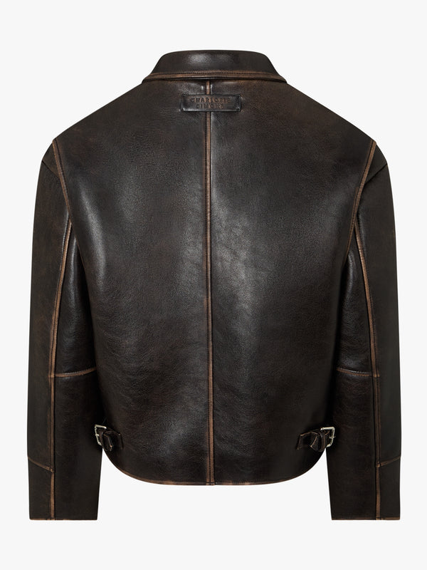 Dylan Brown Faux Fur Collar Aviator Jacket