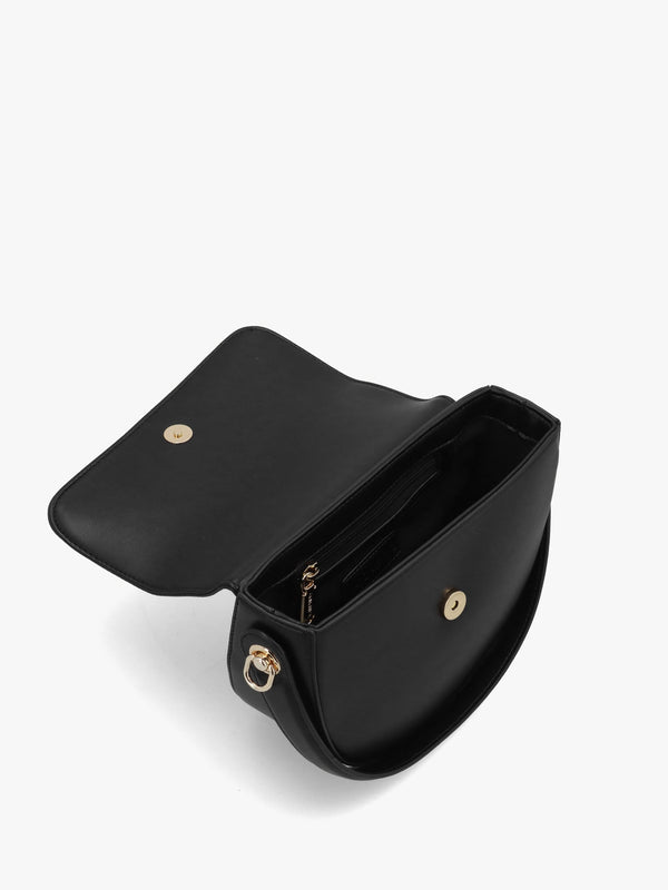 Wannabe Front Flapover Nero Dome Bag