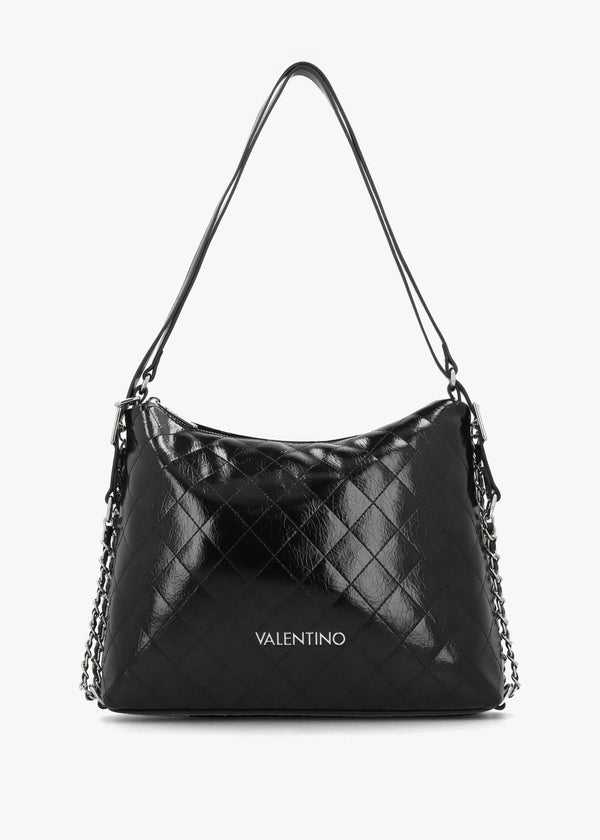 Wakanda Diamond Quilt Gloss Nero Hobo Backpack