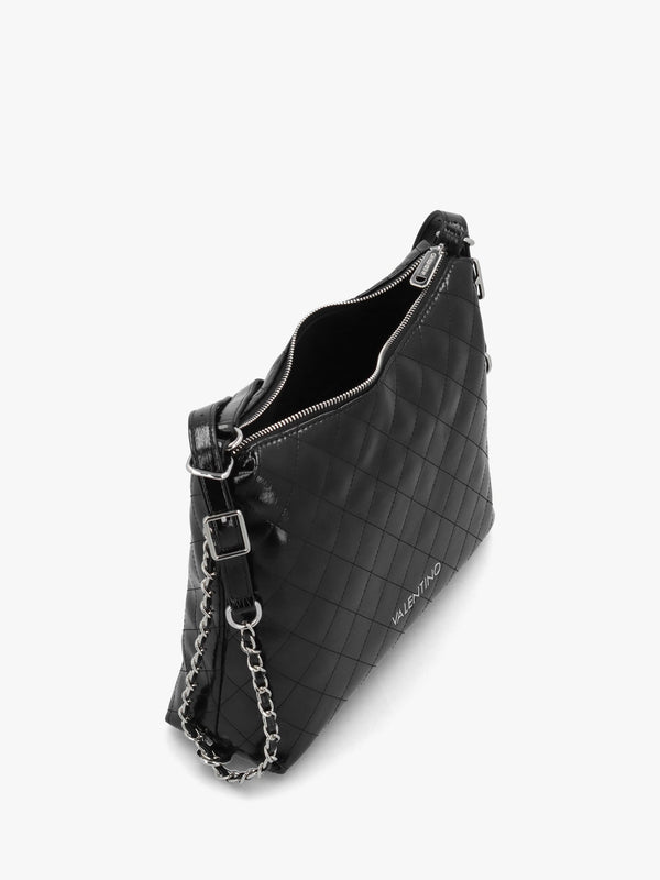 Wakanda Diamond Quilt Gloss Nero Hobo Backpack