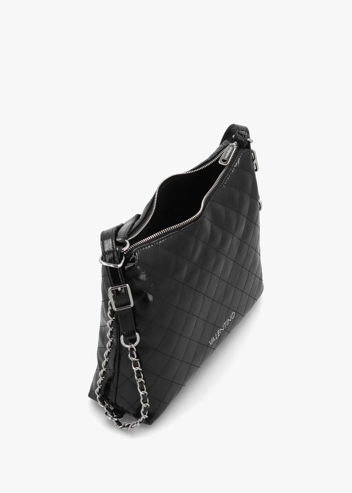 Wakanda Diamond Quilt Gloss Nero Hobo Backpack