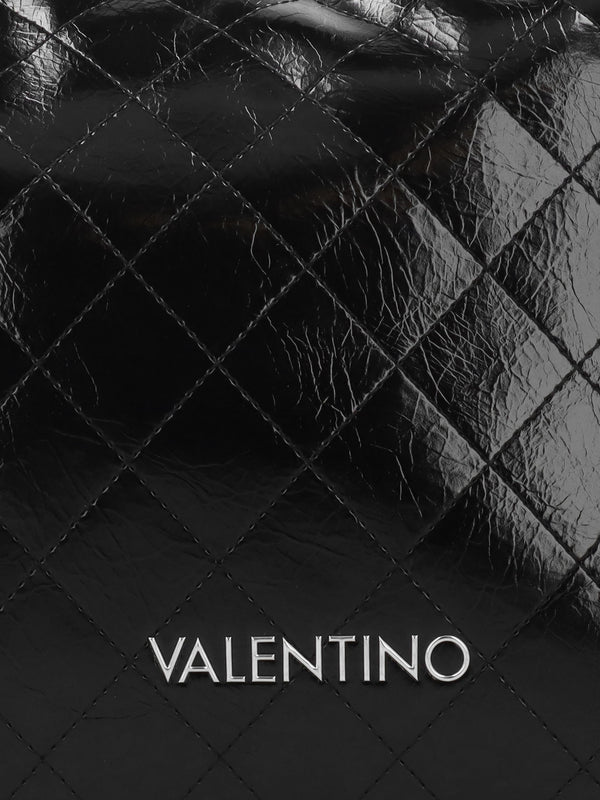 Wakanda Diamond Quilt Gloss Nero Hobo Backpack