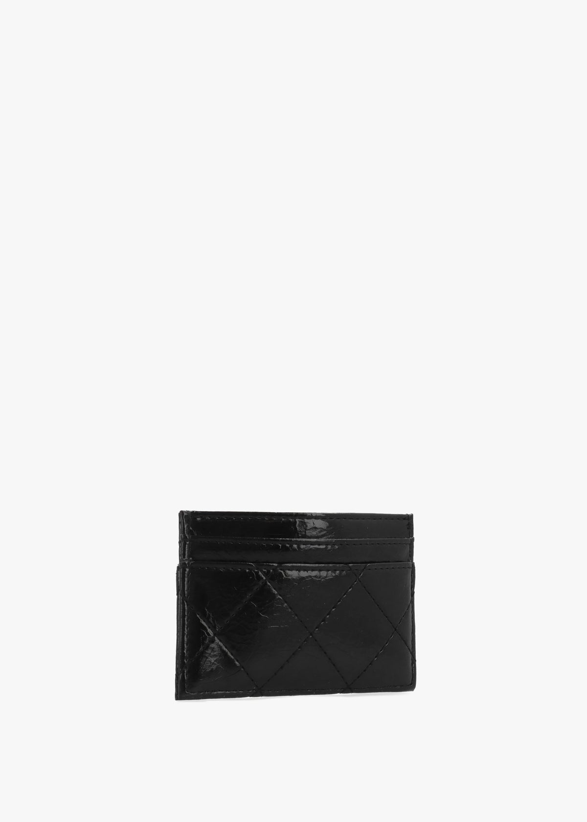 Wakanda Diamond Quilt Patent Nero Card Case