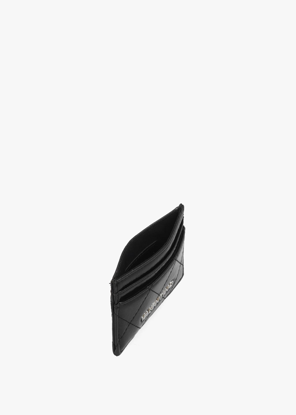 Wakanda Diamond Quilt Patent Nero Card Case