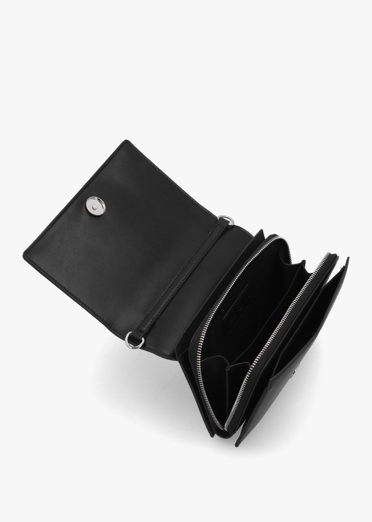 Ember Nero Smooth Front Flap Cross-Body Bag