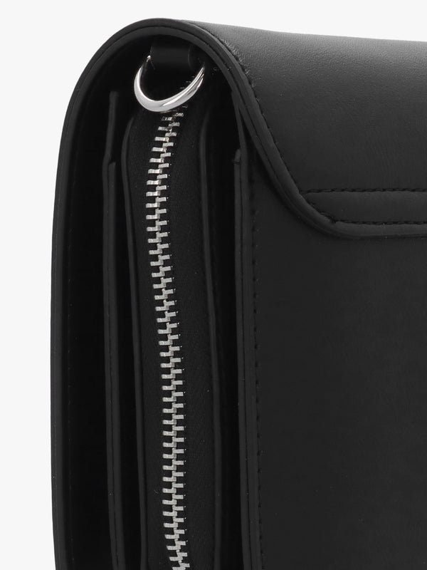 Ember Nero Smooth Front Flap Cross-Body Bag