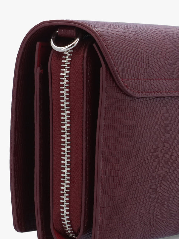 Ember Prugna Reptile Front Flap Cross-Body Bag