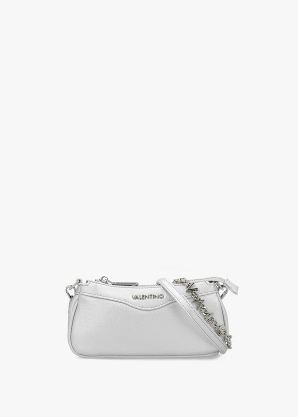 Elly Argento Logo Strap Shoulder Bag