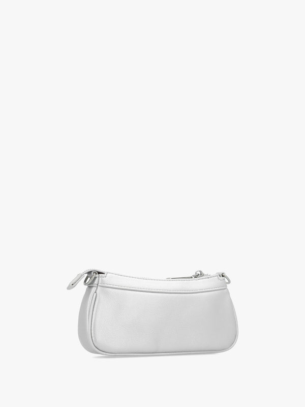 Elly Argento Logo Strap Shoulder Bag