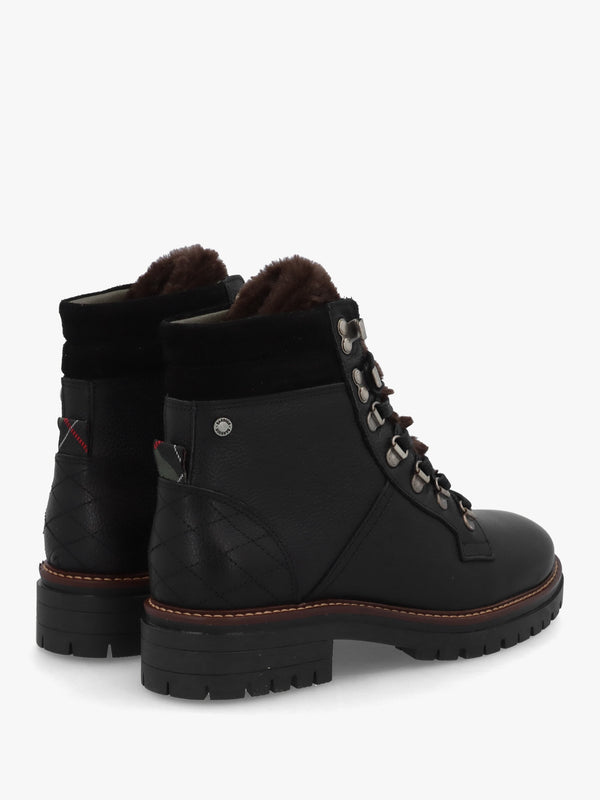 Bamburgh Black Leather Hiker Boots