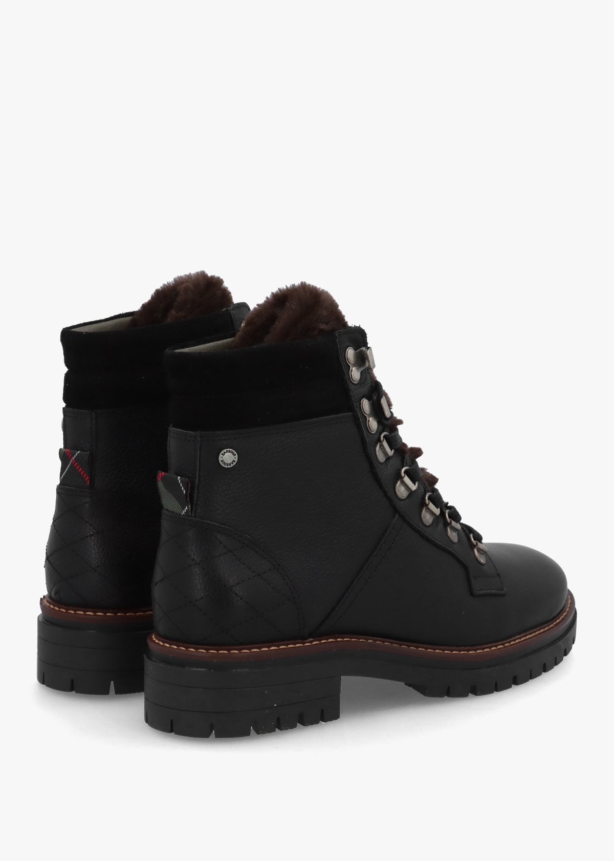 Bamburgh Black Leather Hiker Boots