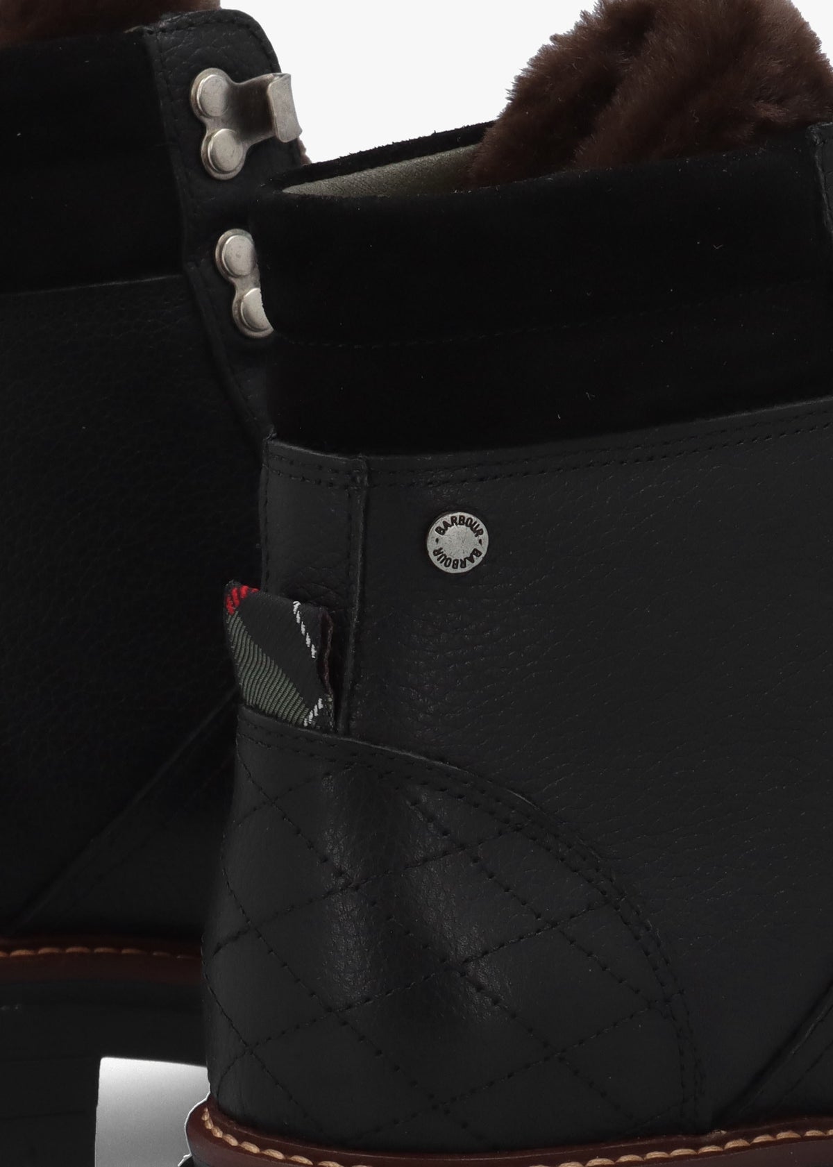 Bamburgh Black Leather Hiker Boots