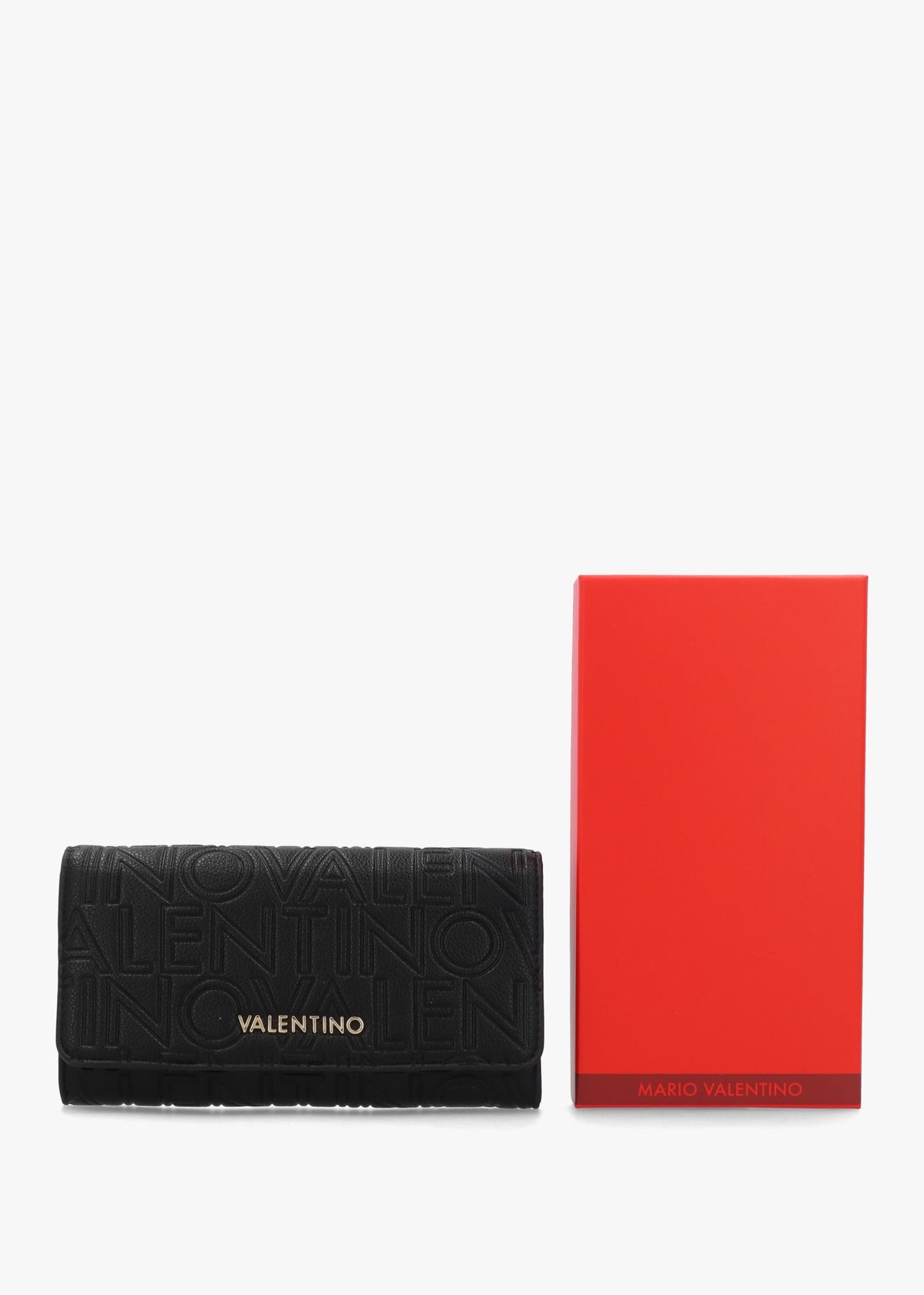 Pansy Debossed Logo Nero Wallet