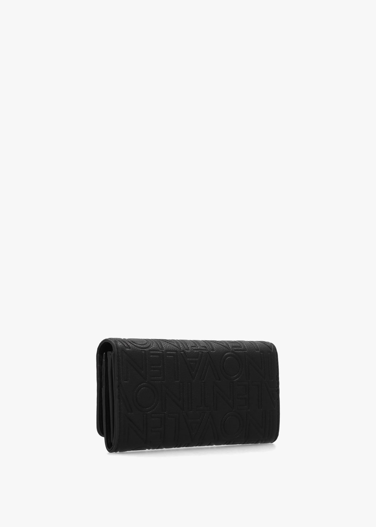Pansy Debossed Logo Nero Wallet