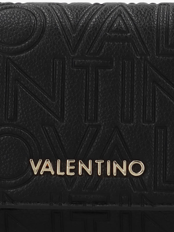 Pansy Debossed Logo Nero Wallet