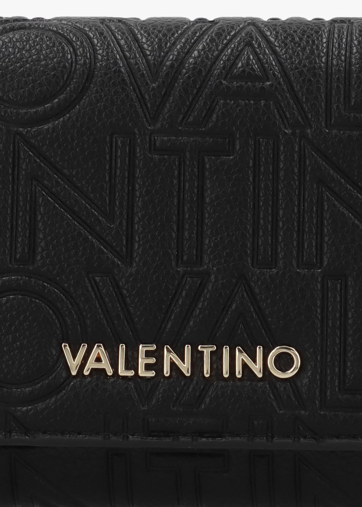 Pansy Debossed Logo Nero Wallet