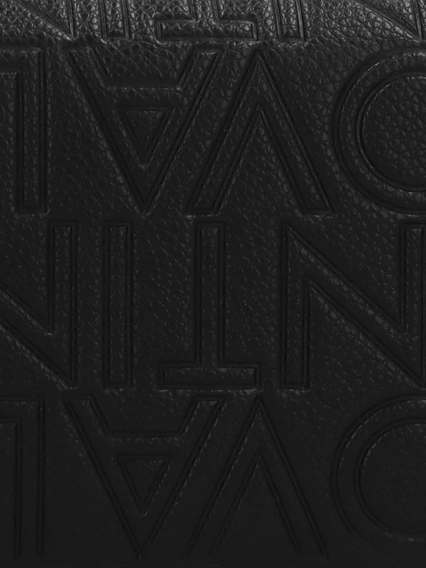 Pansy Debossed Logo Nero Wallet