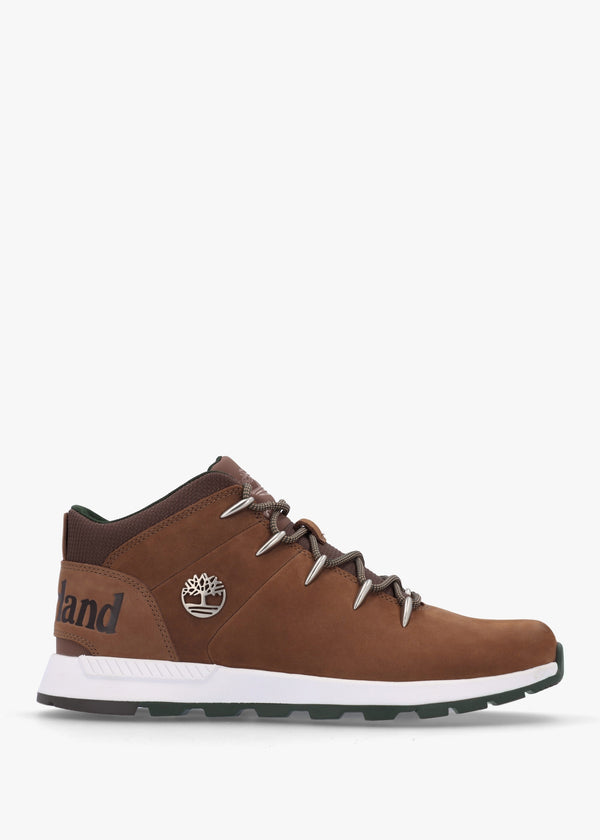 Men’s Sprint Trekker Lace Up Rust Nubuck Mid Top Trainers