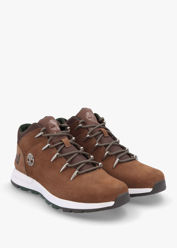 Men’s Sprint Trekker Lace Up Rust Nubuck Mid Top Trainers