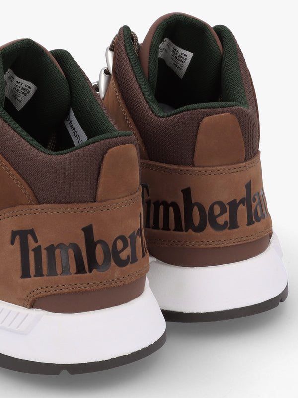 Men’s Sprint Trekker Lace Up Rust Nubuck Mid Top Trainers