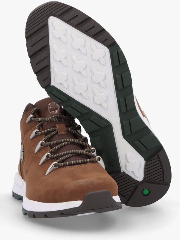 Men’s Sprint Trekker Lace Up Rust Nubuck Mid Top Trainers