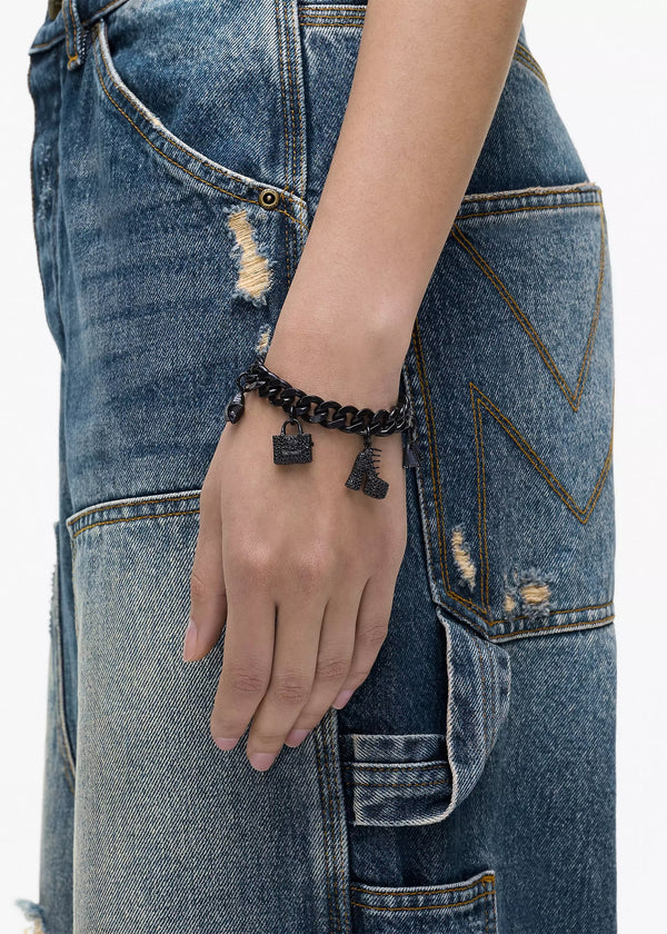 The Pave Mini Icon Black Crystal Bracelet